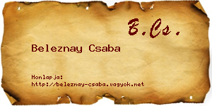 Beleznay Csaba névjegykártya